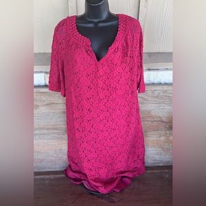 Nicole by Nicole Miller pink lace dress size 12